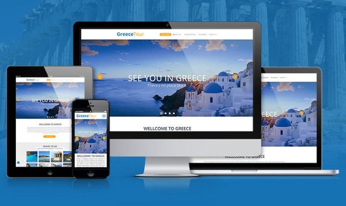 GreeceTour : Free Travel PSD Template