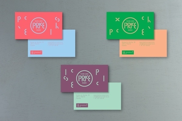 Teatro Circo Price on the Behance Network #theater #business #branding #card #geometric #typographic #colorful