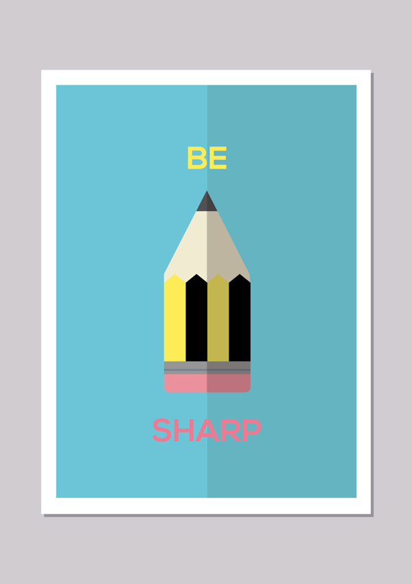 Inspirational Stationary #print #wrds #digital #illustration #healey #music #cool #computer #rubber #stationary #design #darren #poster #pen #inspirational #sharp #darrenhealey #camera #be #canvas #colour #pencil #vector #graphic #art #darrenhealeycom