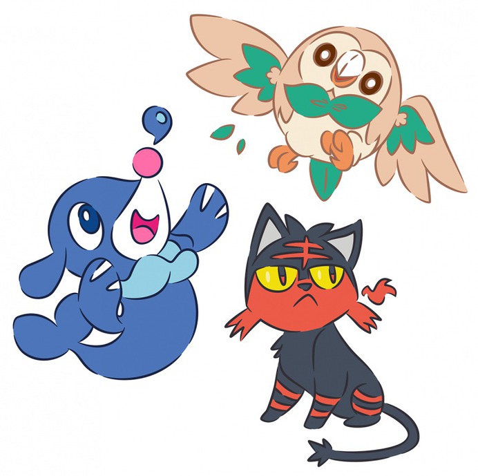Pokemon Sun & Moon Gen-7 Starters