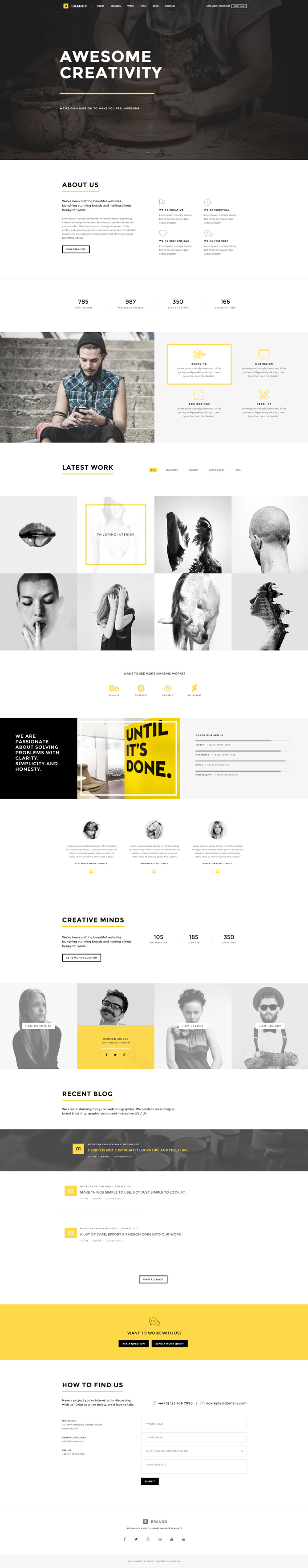 Brando #Responsive & #Multipurpose #OnePage #WordPress #Theme For #Agency by #ThemeZaa https://goo.gl/ePNxYs