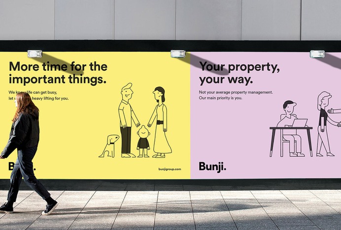 Bunji Identity - Mindsparkle Mag Emily Clarke designed the Identity for Bunji, a brand that is redefining property management once and for all. #logo #packaging #identity #branding #design #color #photography #graphic #design #gallery #blog #project #mindsparkle #mag #beautiful #portfolio #designer