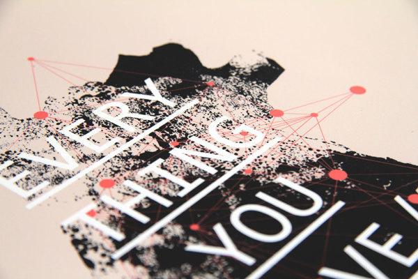 Everything you love, everywhere you go. on Behance #quote #print #linoleum #structure #portugal #dots #quotation #wedding #typewriter #typography