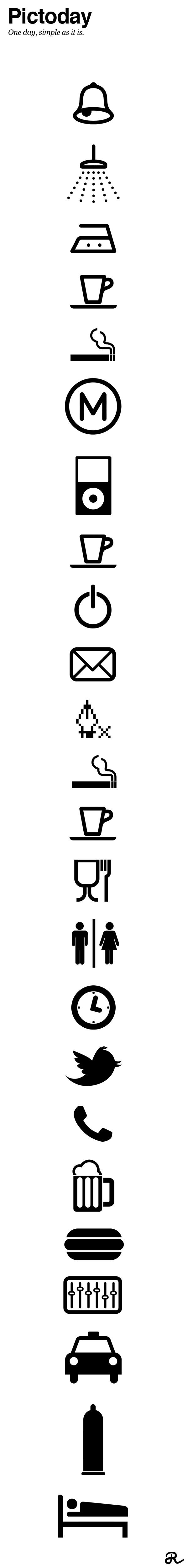 Pictoday on Behance #icons #day #pictograms