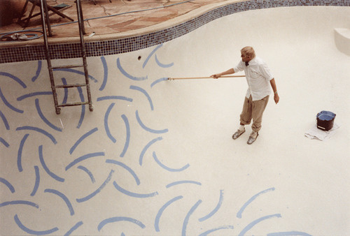 David Hockney painting his pool #david #hockney
