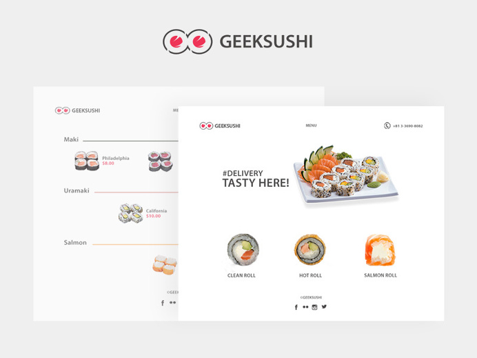GeekSushi is a #template with a clean and simple design.