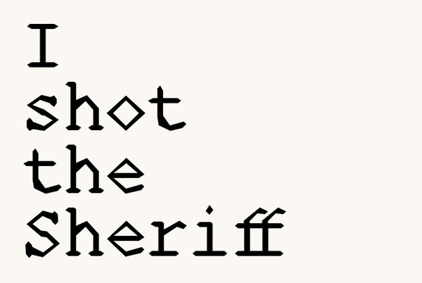 I shot the courier #font #serif #courier #shot #typeface #sheriff