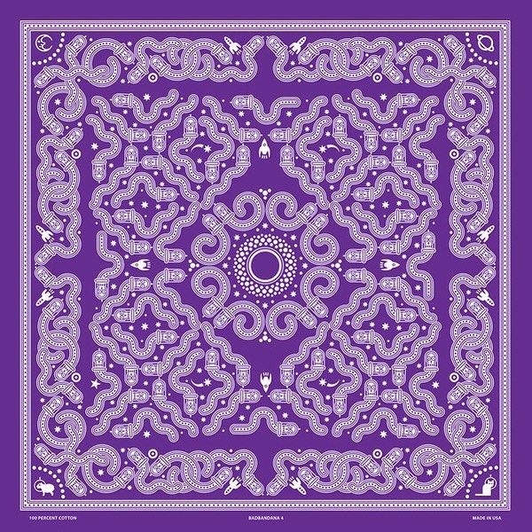 Spaceworms on a purple bandana