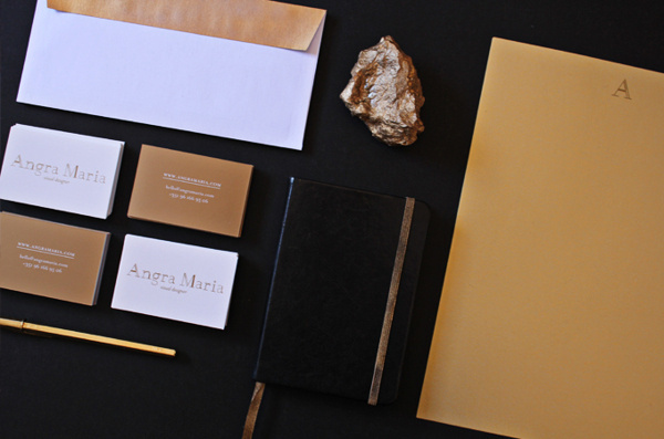 Gold on Behance #pantone #stationary #branding #gold