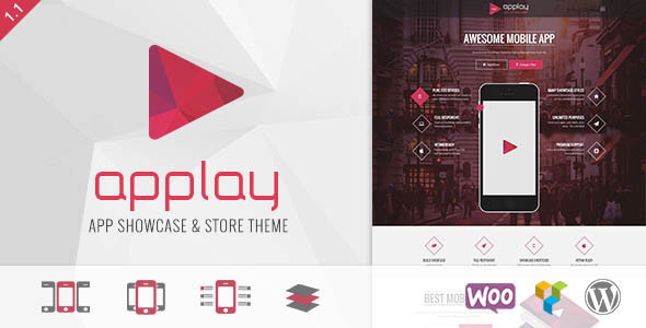 Mobile App Landing Page Wordpress Themes