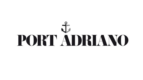 Port Adriano by Solo, Independent Graphic Design Studio from Barcelona #white #serif #& #black #logo