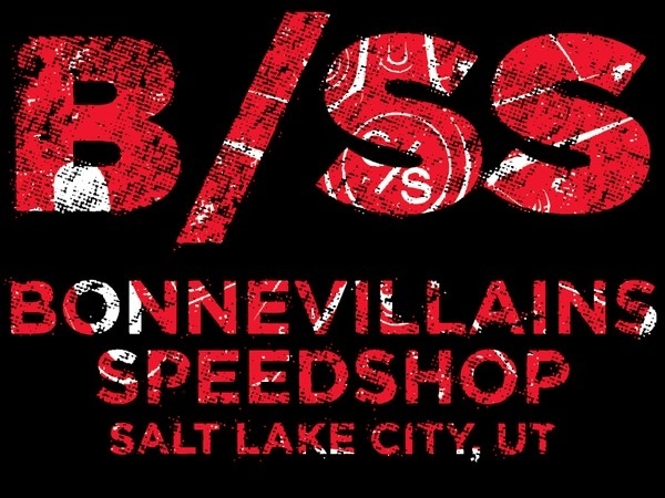 B/SS Bonnevillains Speedshop #icon #design #texture #auto #lockup #distressed #logo
