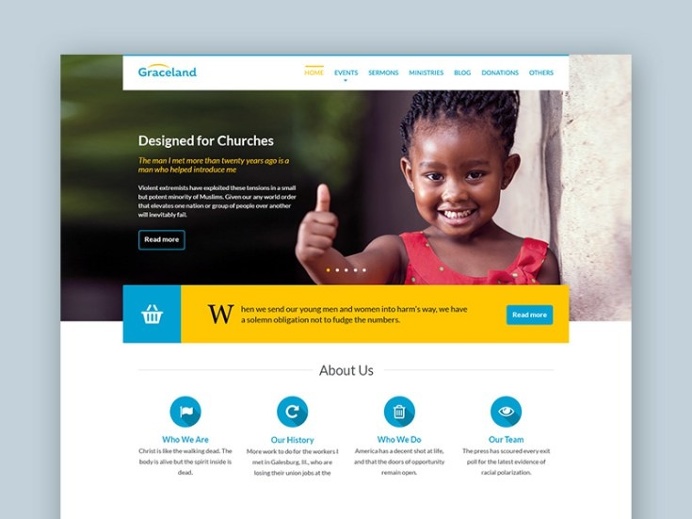 Graceland : Free Charity PSD Web Template