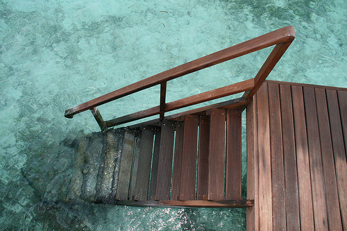 HIGH ROAD.LOW ROAD #stairs #sea #water