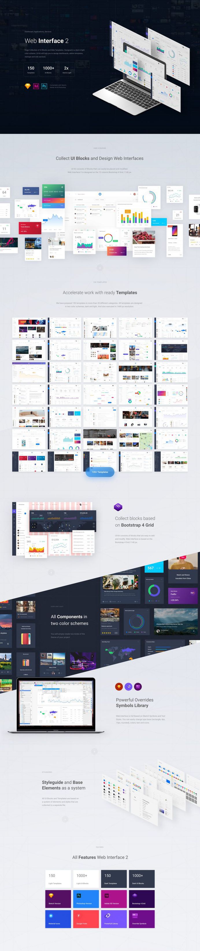 Web Interface 2, Sketch, XD, PSD