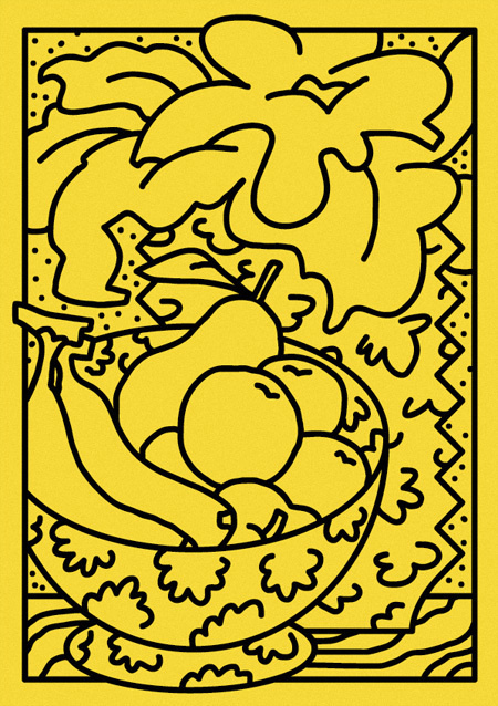 stencil prints #popart #illustration #yellow #drawing