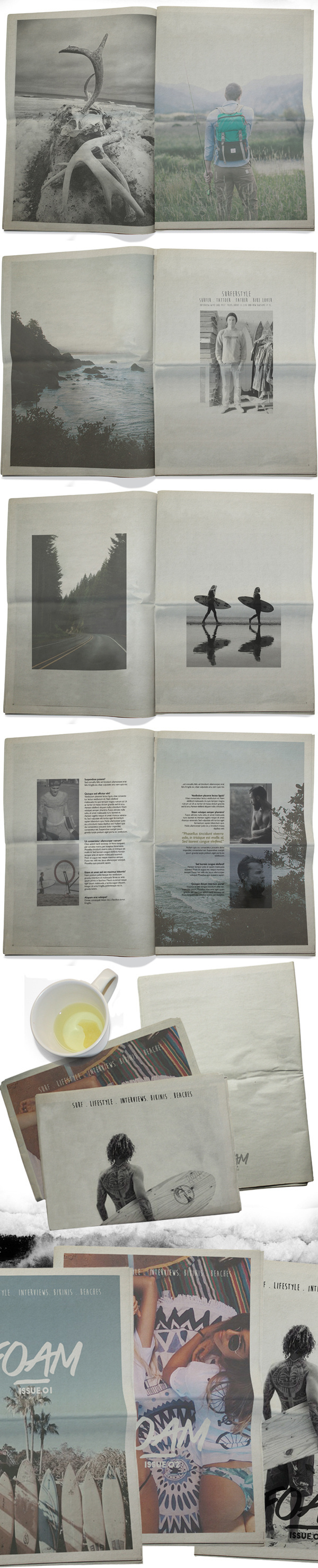 Foam | Surf Magazine on Behance #magazine