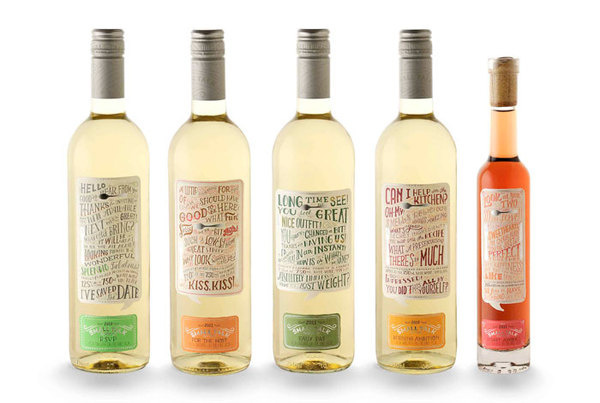 Small Talk VineyardÂ The Dieline #packaging #illustration #type #vineyard #typography