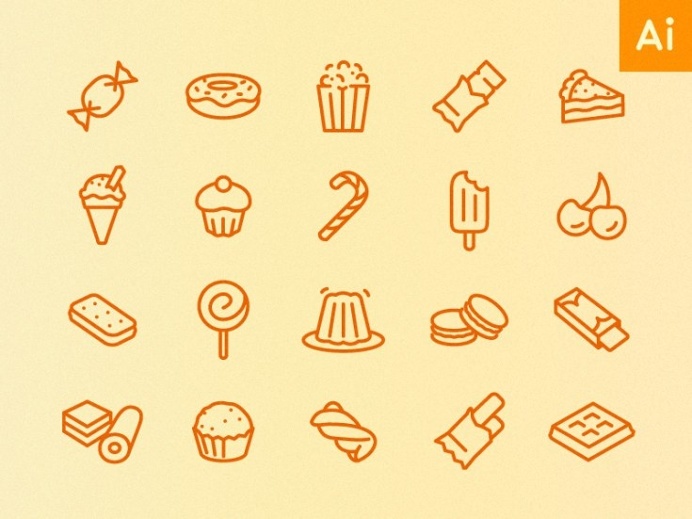 Free Minimal Food Icon Set