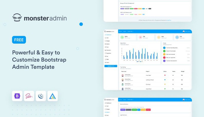 Monster Admin Lite offers a solid foundation, setting you on a path to mastering web administration. But as your projects grow and your needs evolve, the full version of Monster Admin stands ready to unlock the full potential of your digital workspace. Transition to the full version to experience enhanced flexibility, power, and creativity in your dashboard management.