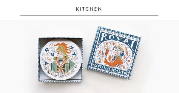Kitchen #print #royal #illustration #kitchen #coaster