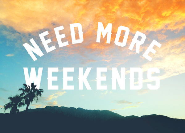 NEED MORE WEEKENDS by Wesley Bird