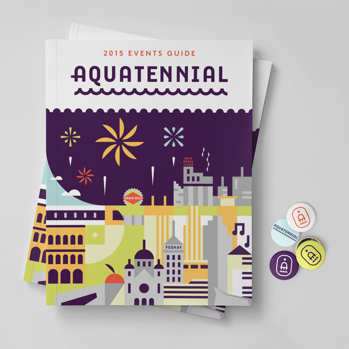 Aquatennial by Zeus Jones #illustration #purple #grid