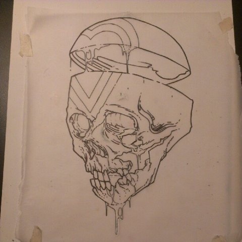 @erikjonesart | Just finished the clean line. So pumped to tattoo this tonight! Get ready John | Webstagram - the best Instagram viewer #skull #illustation