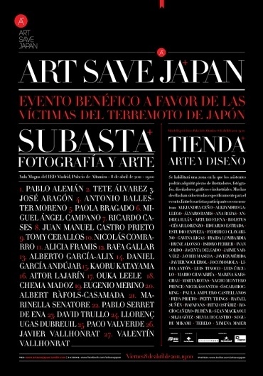 Diseño de logotipo y posters Art Save Japan | javiermaseda #japan #poster