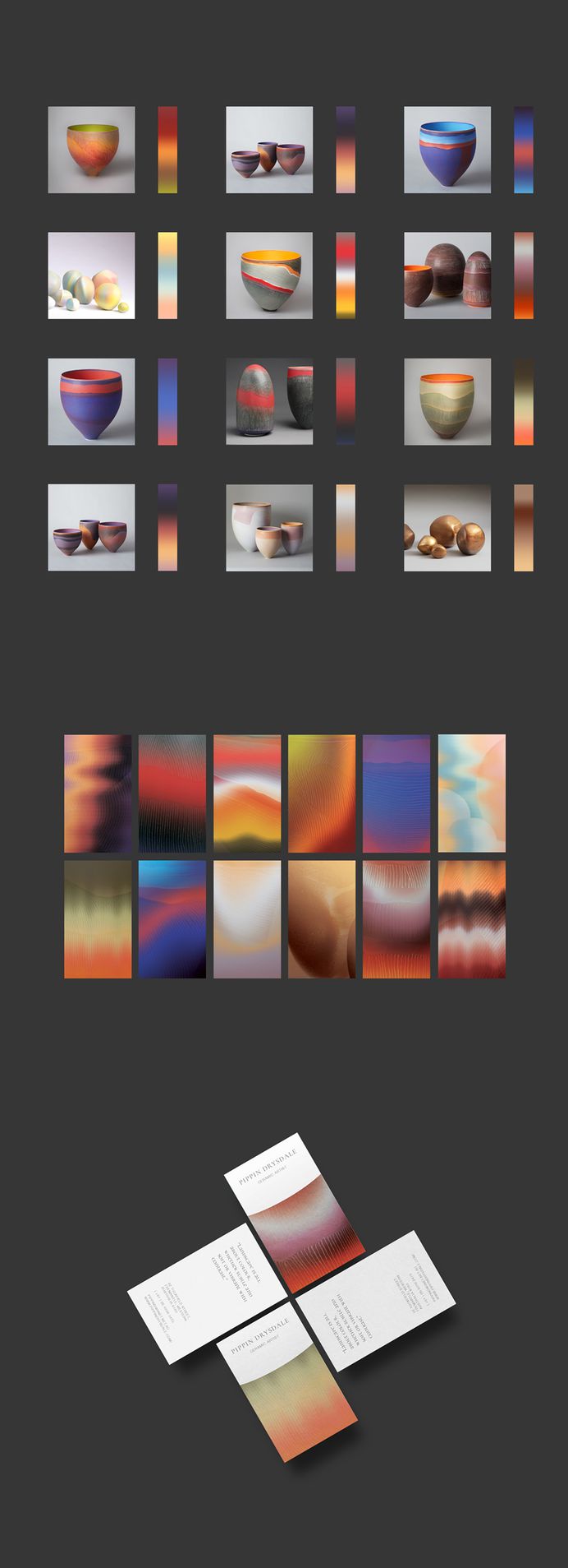 Ceramic Artist's Brand Identity: Pippin Drysdale on Behance