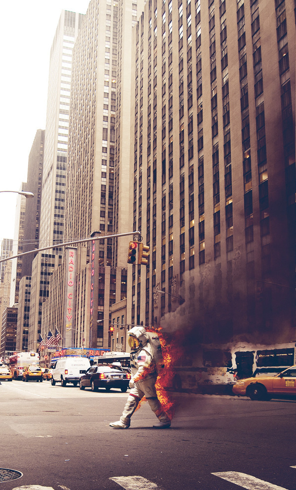 '6th Avenue' A2 PRINT on the Behance Network #anarchy #liberty #astronaut