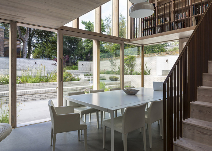 East London House extension by David Mikhail Architects #brick #wood #architecture
