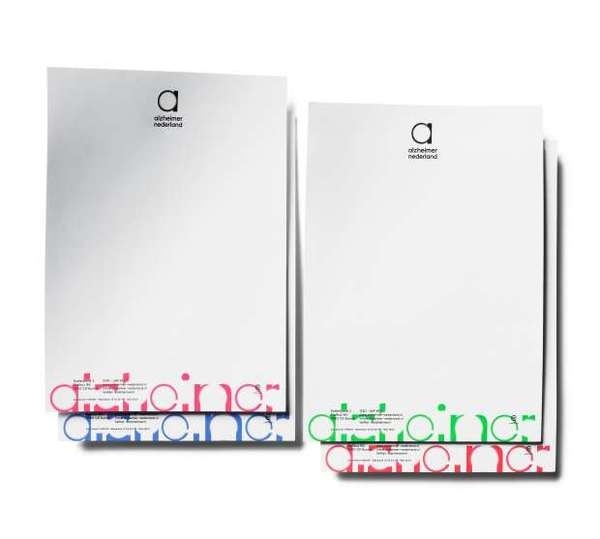 Studio Dumbar: Alzheimer Nederland Visual Identity #print #identity #system #stationery