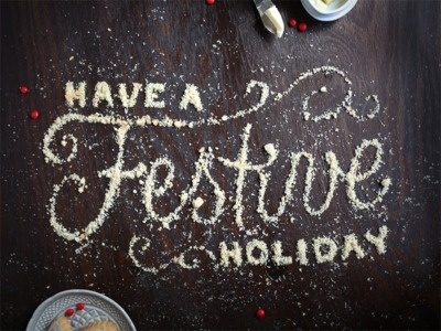 Happy Holidays Dribbble! #typography