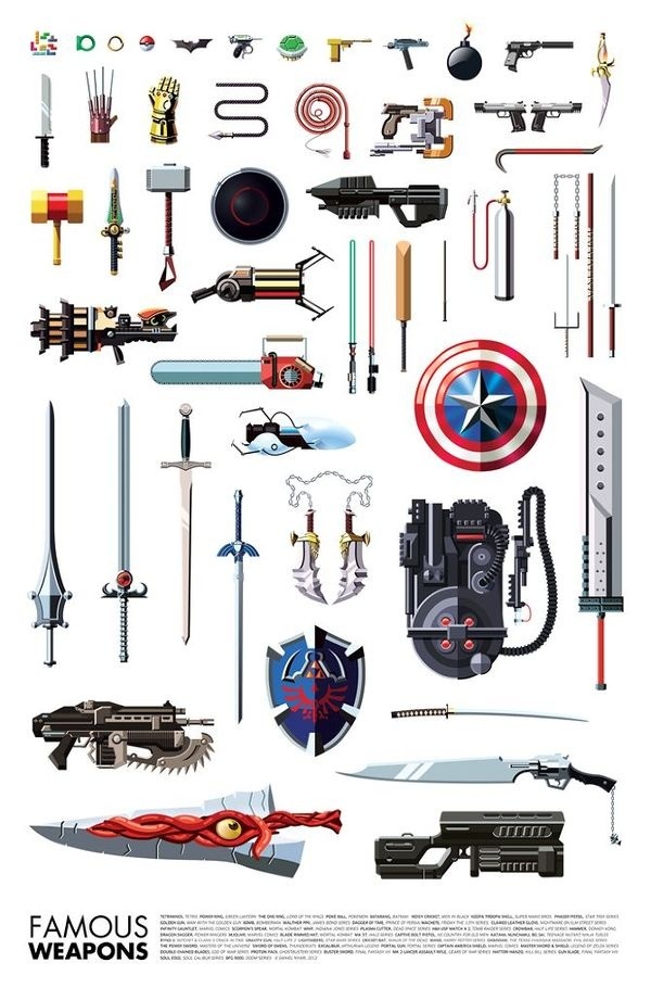 FAMOUS WEAPONS Daniel Nyari Graphic Design & Illustration #wea
