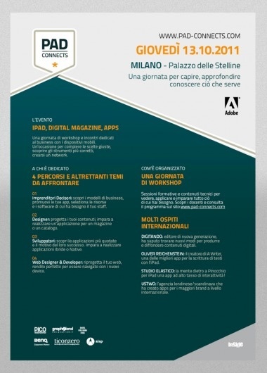 iPad Connect #events #twintip #ipad #tablet #website #mobile #web #adobe #italy #green