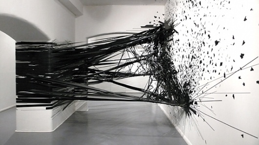 Creative Review - Monica Grzymala tapes up Sumarria Lunn #abstract #tape #installation #grzymala #art #monika