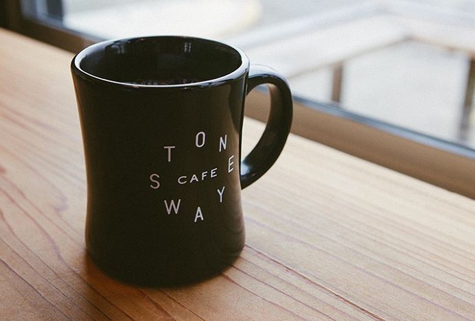 Stone Way Cafe by Shore #graphic design #typography #mug