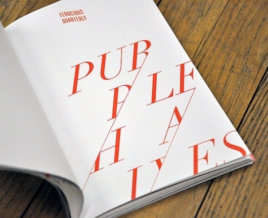 Ferocious Quarterly No.2 | Nate Utesch | NTHNL #typography