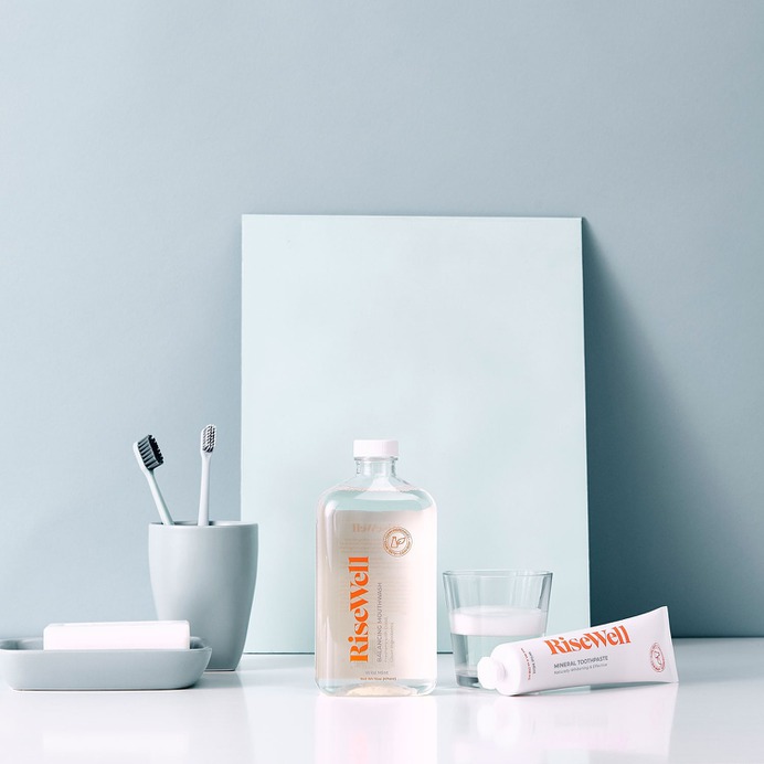RiseWell - Mindsparkle Mag Ash Co. Studio designed Risewell – a natural toothpaste that's backed by real science. #logo #packaging #identity #branding #design #color #photography #graphic #design #gallery #blog #project #mindsparkle #mag #beautiful #portfolio #designer