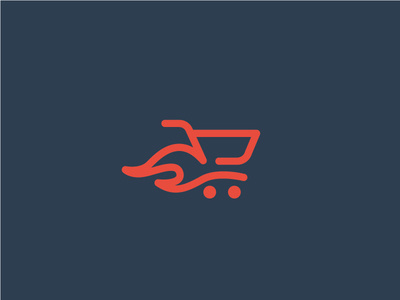 Ecommerce development company focused on speed. #logo #mark #brand #cart #ecom #ecommerce #fast #flame #shop #speed