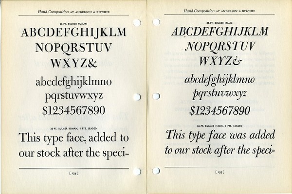 Bulmer #type #specimen #typography