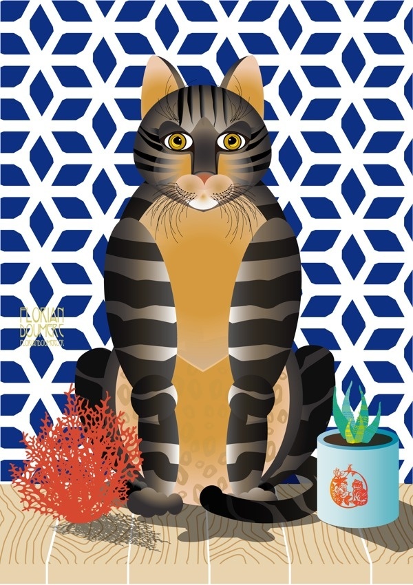 Cats of the Family Illustrations by Graphic Designer Doumerc Florian #family #design #graphic #illustrations #cats