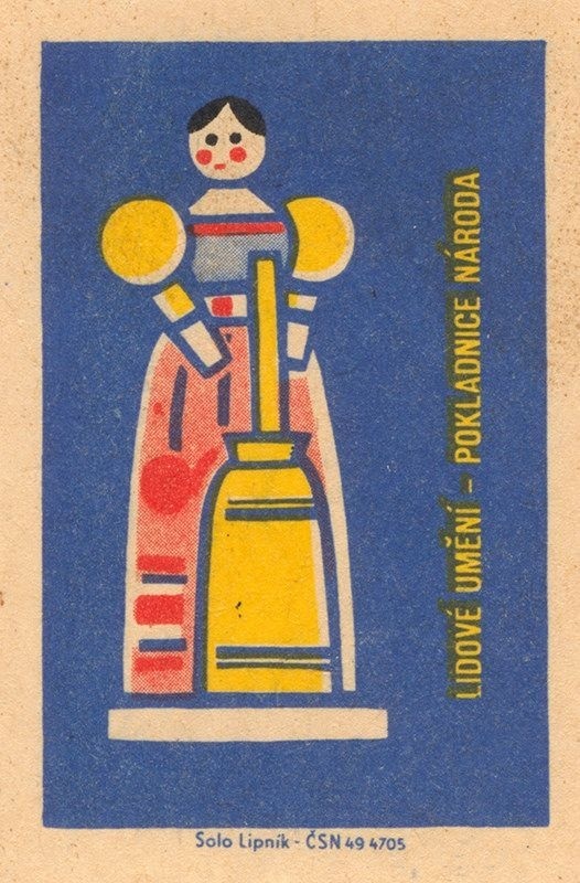 czechoslovakian matchbox label