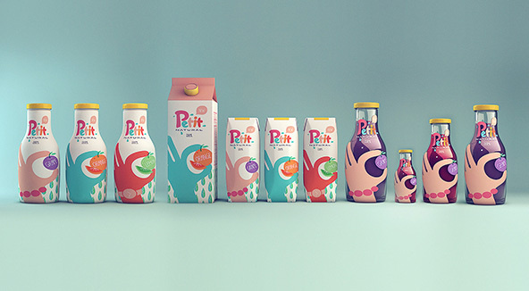 Packaging example #699: Petit Natural Juices - Sustainable Packaging Design #packaging #design #graphic #3d