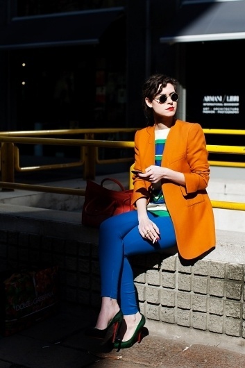 The Sartorialist #fashion #glasses #orange #chic