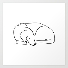 Sleeping Dog Appreciation Society Art Print