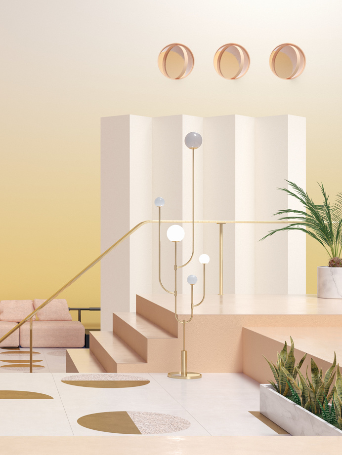 Seasons on Behance #3D #seasons #weather #colors #pastel #interior #design #decoration