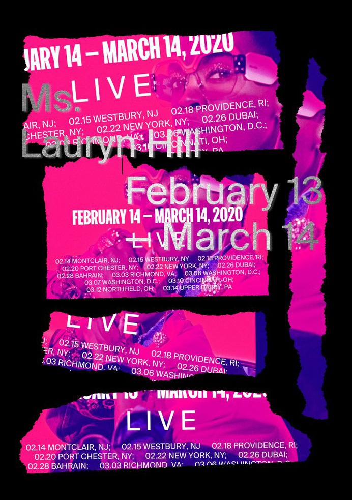 Poster Design for Ms. Lauryn Hill's 2020 tour