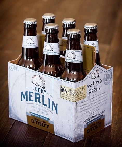 Lucky Merlin Beer Packaging #packaging #beer #label #bottle
